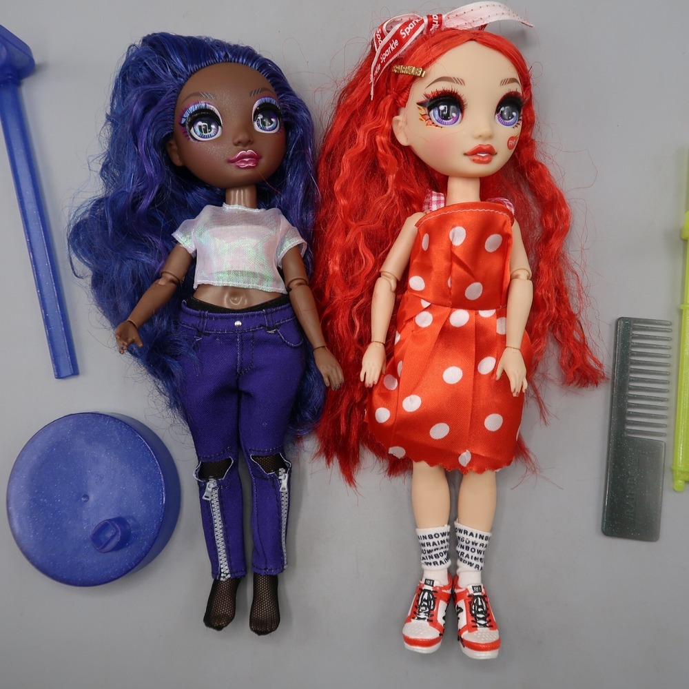 2 Rainbow High Cheer Ruby & Krystal Bailey 11" Articulated Fashion Doll Lot - Picture 2 of 7